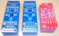 3 new pcbs from left: 8 Relay Output, 8 Open Collector Output, Garage Controll.